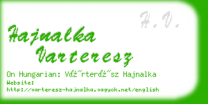 hajnalka varteresz business card